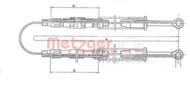 321.5 METZ - Linka hamulca ręcznego METZGER FIAT/LANCIA