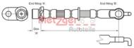 4110011 METZ - Przewód hamulcowy elastyczny METZGER TOYOTA