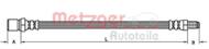 4110105 METZ - Przewód hamulcowy elastyczny METZGER FIAT
