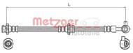 4110132 METZ - Przewód hamulcowy elastyczny METZGER NISSAN