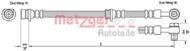 4110177 METZ - Przewód hamulcowy elastyczny METZGER /ze śrubą/ LAND ROVER