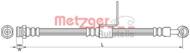4110218 METZ - Przewód hamulcowy elastyczny METZGER HYUNDAI