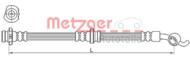 4110391 METZ - Przewód hamulcowy elastyczny METZGER NISSAN