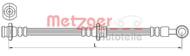 4110639 METZ - Przewód hamulcowy elastyczny METZGER MITSUBISHI