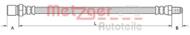 4110748 METZ - Przewód hamulcowy elastyczny METZGER PSA/MITSUBISHI