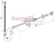4110927 METZ - Przewód hamulcowy elastyczny METZGER PSA