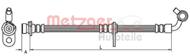 4111080 METZ - Przewód hamulcowy elastyczny METZGER HONDA