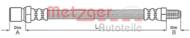 4111150 METZ - Przewód hamulcowy elastyczny METZGER /tył/ OPEL CORSA D 06-/FIAT DUCATO 94-
