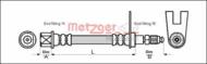 4111159 METZ - Przewód hamulcowy elastyczny METZGER PSA