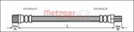 4111162 METZ - Przewód hamulcowy elastyczny METZGER /przód/ PSA 206 98-