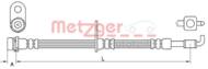 4111332 METZ - Przewód hamulcowy elastyczny METZGER /przód P/ FORD B-MAX 12-/FIESTA VI 08-