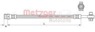 4111477 METZ - Przewód hamulcowy elastyczny METZGER /tył/ VAG GOLF VII 12-/A3 13-