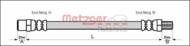 4111716 METZ - Przewód hamulcowy elastyczny METZGER /przód/ 335mm VAG GOLF II 83-93