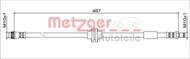 4111792 METZ - Przewód hamulcowy elastyczny METZGER RENAULT/SMART