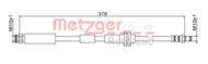 4111800 METZ - Przewód hamulcowy elastyczny METZGER FIAT 500 0.9 10-