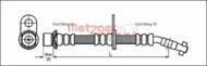 4112166 METZ - Przewód hamulcowy elastyczny METZGER TOYOTA