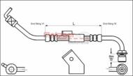 4112333 METZ - Przewód hamulcowy elastyczny METZGER FORD