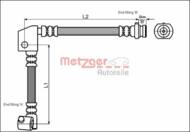 4114737 METZ - Przewód hamulcowy elastyczny METZGER NISSAN
