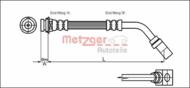 4114751 METZ - Przewód hamulcowy elastyczny METZGER OPEL