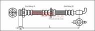 4114760 METZ - Przewód hamulcowy elastyczny METZGER OPEL