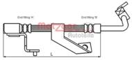 4116218 METZ - Przewód hamulcowy elastyczny METZGER /ze śrubą / FORD