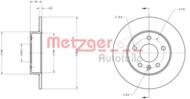 6110102 METZ - Tarcza hamulcowa METZGER 264x10 /tył/ OPEL ASTRA G 98- (na 5 śrub)