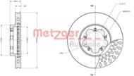 6110117 METZ - Tarcza hamulcowa METZGER FORD