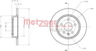 6110130 METZ - Tarcza hamulcowa METZGER OPEL/CHEVROLET