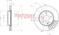 6110135 METZ - Tarcza hamulcowa METZGER DB