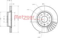 6110161 METZ - Tarcza hamulcowa METZGER VAG