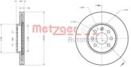 6110193 METZ - Tarcza hamulcowa METZGER OPEL