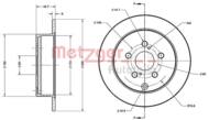 6110293 METZ - Tarcza hamulcowa METZGER TOYOTA