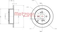 6110343 METZ - Tarcza hamulcowa METZGER HYUNDAI