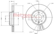 6110379 METZ - Tarcza hamulcowa METZGER FORD/VAG