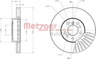 6110380 METZ - Tarcza hamulcowa METZGER BMW