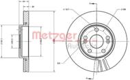 6110386 METZ - Tarcza hamulcowa METZGER RENAULT