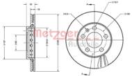 6110403 METZ - Tarcza hamulcowa METZGER VAG