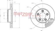 6110594 METZ - Tarcza hamulcowa METZGER PORSCHE