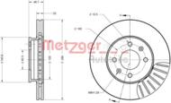 6110707 METZ - Tarcza hamulcowa METZGER HYUNDAI/KIA