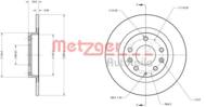 6110756 METZ - Tarcza hamulcowa METZGER /tył/ 281x9,5 MAZDA CX-3 1.5D-2.0 15-