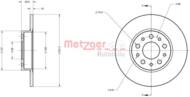 6110828 METZ - Tarcza hamulcowa METZGER FIAT