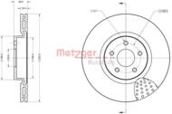 6110842 METZ - Tarcza hamulcowa METZGER FORD