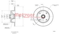 6110941 METZ - Tarcza hamulcowa METZGER VAG