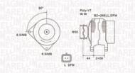 MQA1827 MAG - Alternator MAGNETI MARELLI 