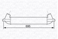 MST344 MAG - Chłodnica powietrza (intercooler) MAGNETI MARELLI